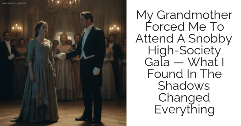 My Grandmother Forced Me To Attend A Snobby High-Society Gala — What I Found In The Shadows Changed Everything