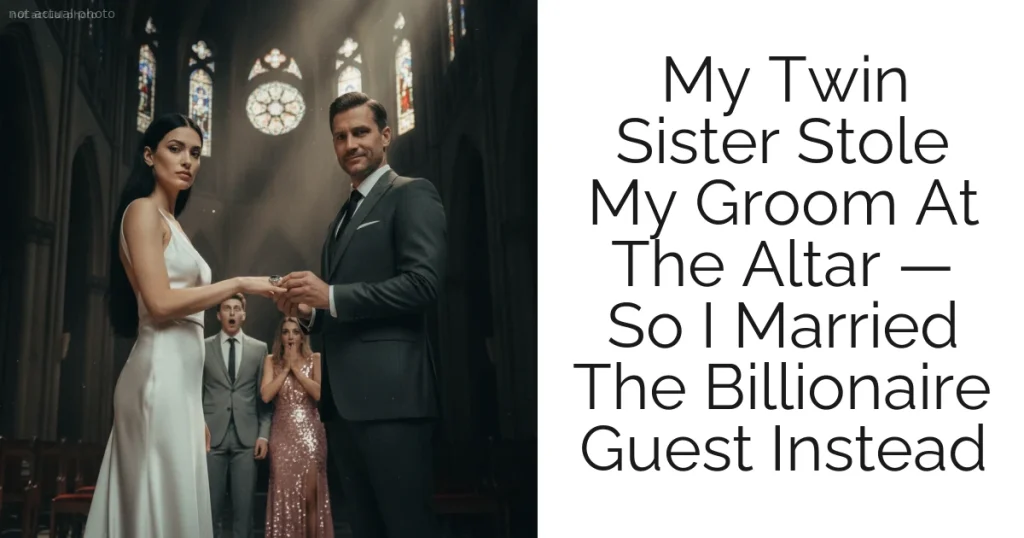My Twin Sister Stole My Groom At The Altar — So I Married The Billionaire Guest Instead