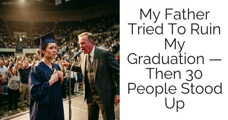 My Father Tried To Ruin My Graduation — Then 30 People Stood Up