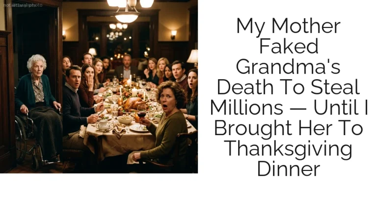 My Mother Faked Grandma's Death To Steal Millions — Until I Brought Her To Thanksgiving Dinner