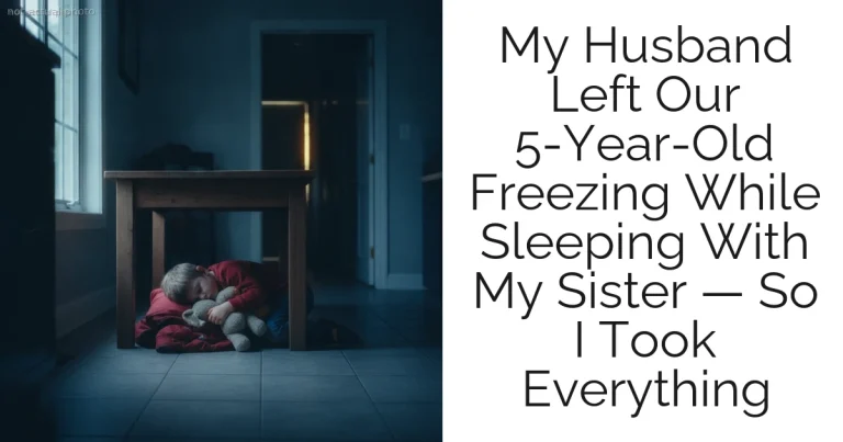 My Husband Left Our 5-Year-Old Freezing While Sleeping With My Sister — So I Took Everything