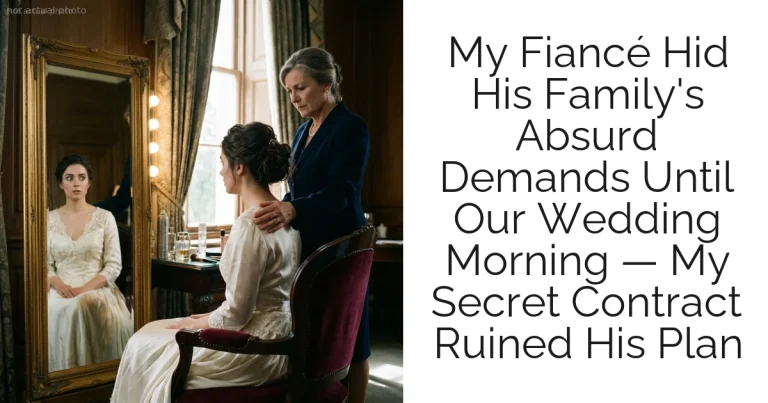 My Fiancé Hid His Family's Absurd Demands Until Our Wedding Morning — My Secret Contract Ruined His Plan