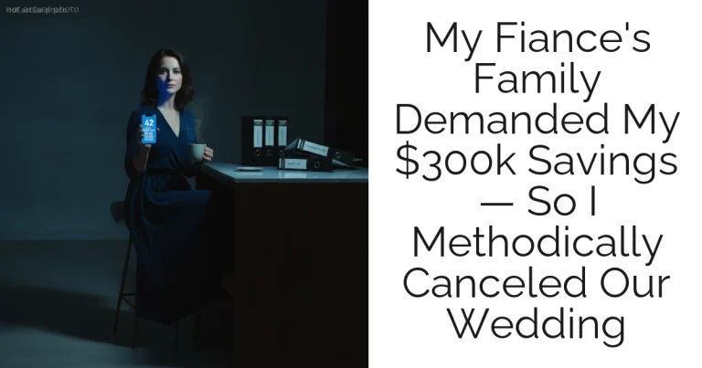 My Fiance's Family Demanded My $300k Savings — So I Methodically Canceled Our Wedding