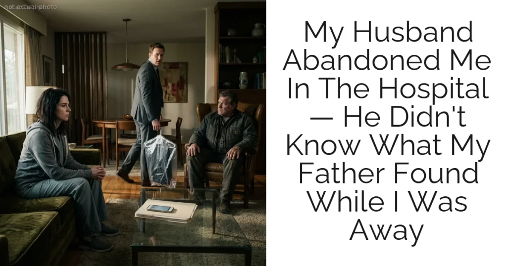 My Husband Abandoned Me In The Hospital — He Didn't Know What My Father Found While I Was Away
