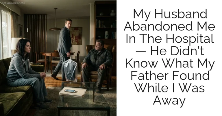 My Husband Abandoned Me In The Hospital — He Didn't Know What My Father Found While I Was Away