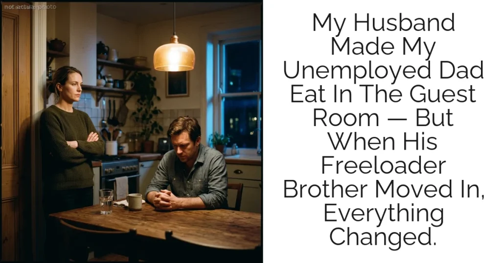 My Husband Made My Unemployed Dad Eat In The Guest Room — But When His Freeloader Brother Moved In, Everything Changed.