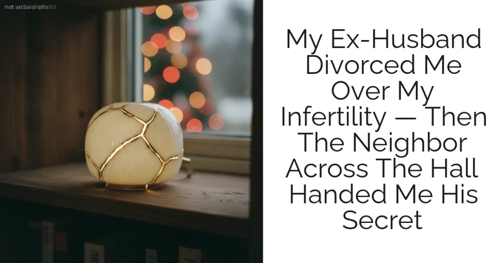 My Ex-Husband Divorced Me Over My Infertility — Then The Neighbor Across The Hall Handed Me His Secret