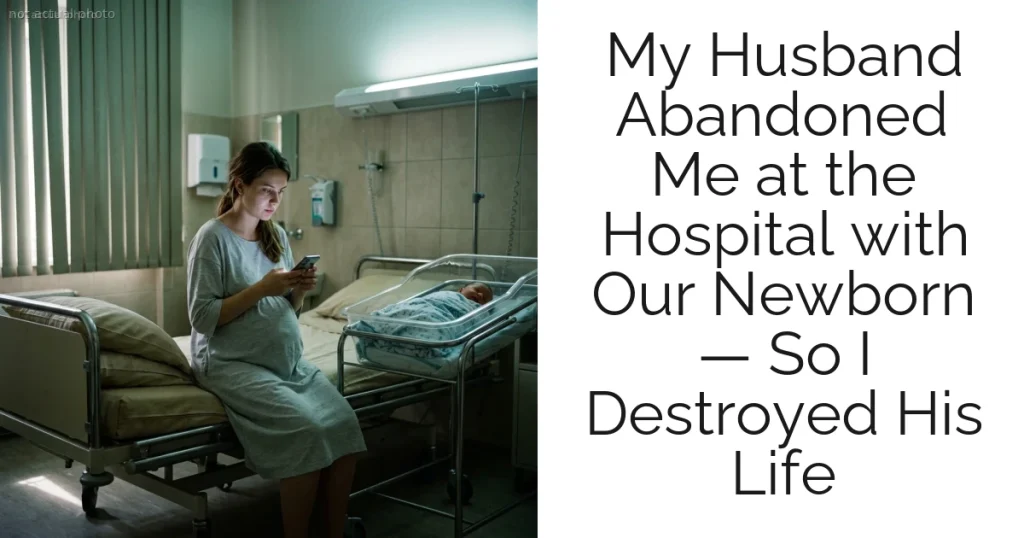 My Husband Abandoned Me at the Hospital with Our Newborn — So I Destroyed His Life