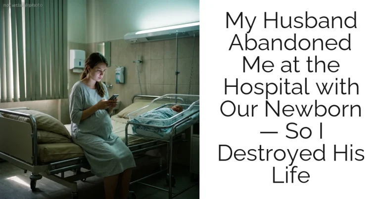 My Husband Abandoned Me at the Hospital with Our Newborn — So I Destroyed His Life