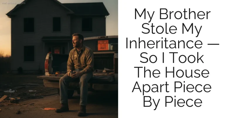 My Brother Stole My Inheritance — So I Took The House Apart Piece By Piece