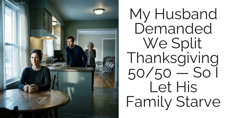 My Husband Demanded We Split Thanksgiving 50/50 — So I Let His Family Starve