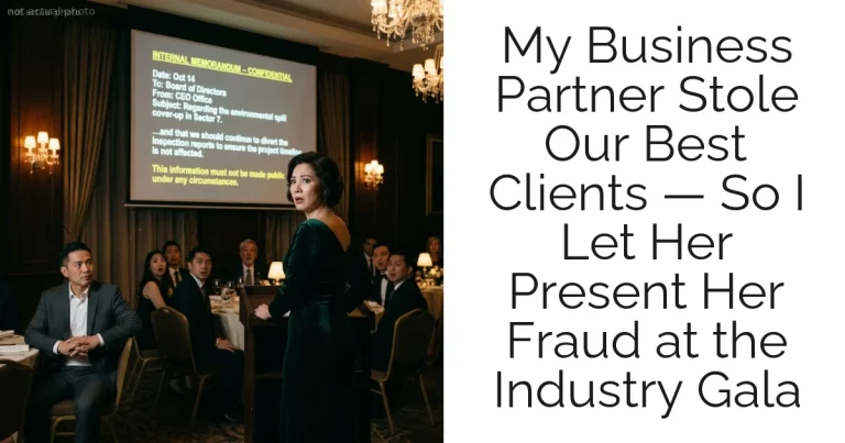 My Business Partner Stole Our Best Clients — So I Let Her Present Her Fraud at the Industry Gala