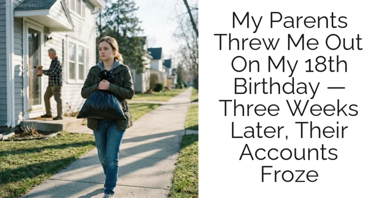 My Parents Threw Me Out On My 18th Birthday — Three Weeks Later, Their Accounts Froze