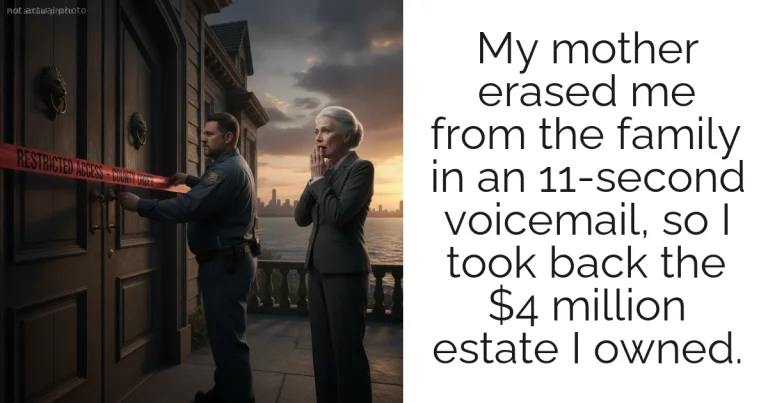 My mother erased me from the family in an 11-second voicemail, so I took back the $4 million estate I owned.