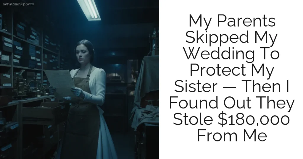 My Parents Skipped My Wedding To Protect My Sister — Then I Found Out They Stole $180,000 From Me