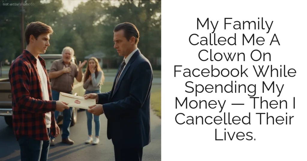 My Family Called Me A Clown On Facebook While Spending My Money — Then I Cancelled Their Lives.