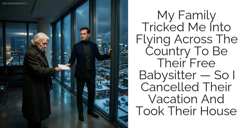 My Family Tricked Me Into Flying Across The Country To Be Their Free Babysitter — So I Cancelled Their Vacation And Took Their House