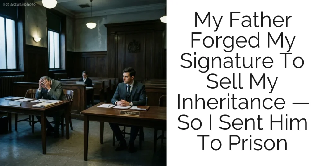 My Father Forged My Signature To Sell My Inheritance — So I Sent Him To Prison
