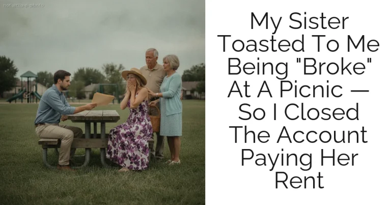 My Sister Toasted To Me Being "Broke" At A Picnic — So I Closed The Account Paying Her Rent