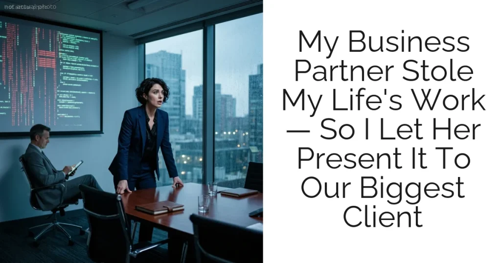 My Business Partner Stole My Life's Work — So I Let Her Present It To Our Biggest Client