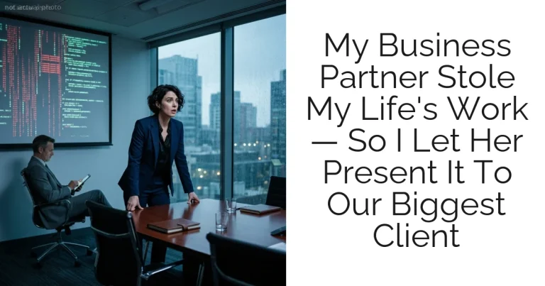 My Business Partner Stole My Life's Work — So I Let Her Present It To Our Biggest Client