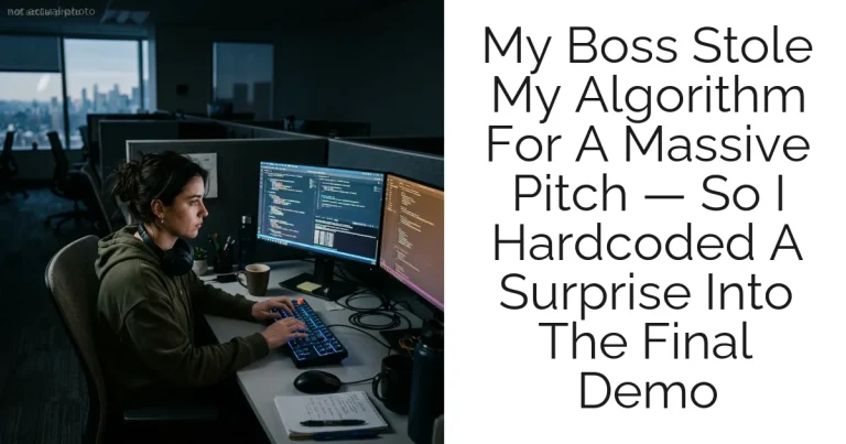 My Boss Stole My Algorithm For A Massive Pitch — So I Hardcoded A Surprise Into The Final Demo
