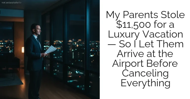 My Parents Stole $11,500 for a Luxury Vacation — So I Let Them Arrive at the Airport Before Canceling Everything