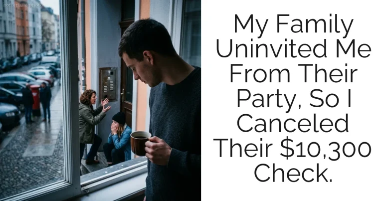 My Family Uninvited Me From Their Party, So I Canceled Their $10,300 Check.