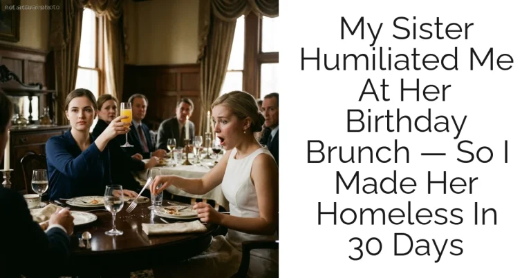 My Sister Humiliated Me At Her Birthday Brunch — So I Made Her Homeless In 30 Days