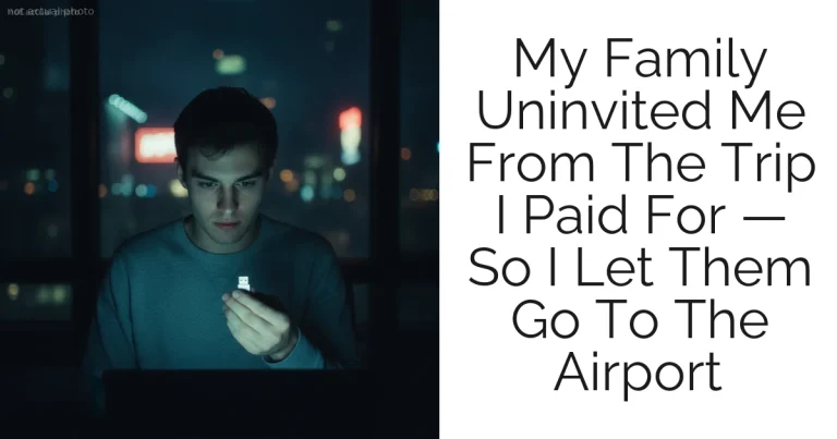 My Family Uninvited Me From The Trip I Paid For — So I Let Them Go To The Airport