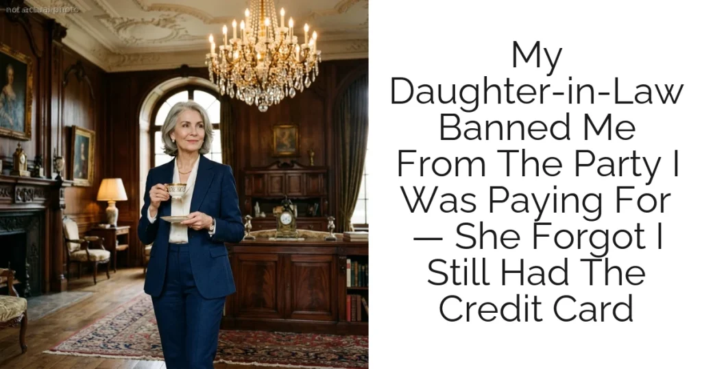 My Daughter-in-Law Banned Me From The Party I Was Paying For — She Forgot I Still Had The Credit Card