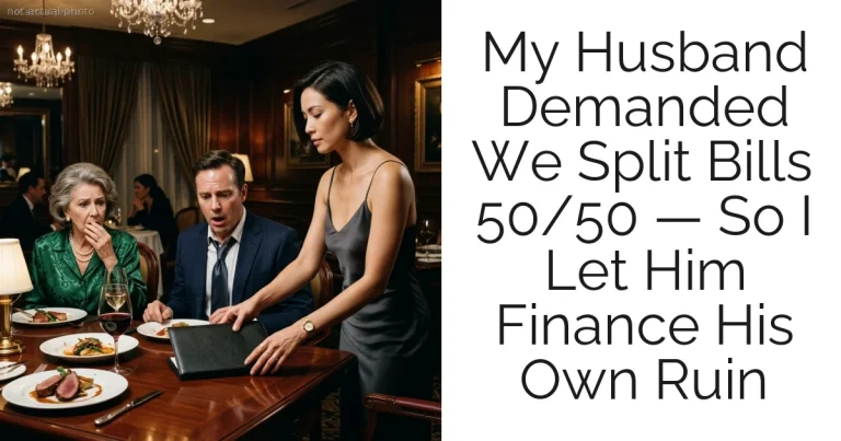 My Husband Demanded We Split Bills 50/50 — So I Let Him Finance His Own Ruin