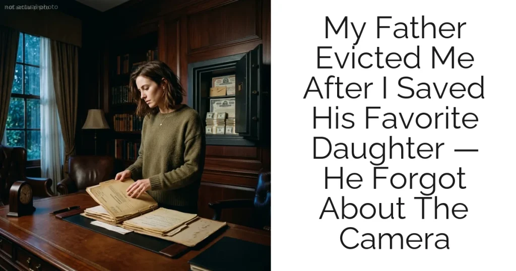 My Father Evicted Me After I Saved His Favorite Daughter — He Forgot About The Camera