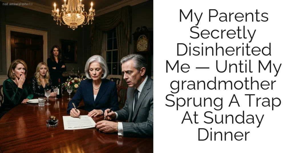 My Parents Secretly Disinherited Me — Until My grandmother Sprung A Trap At Sunday Dinner