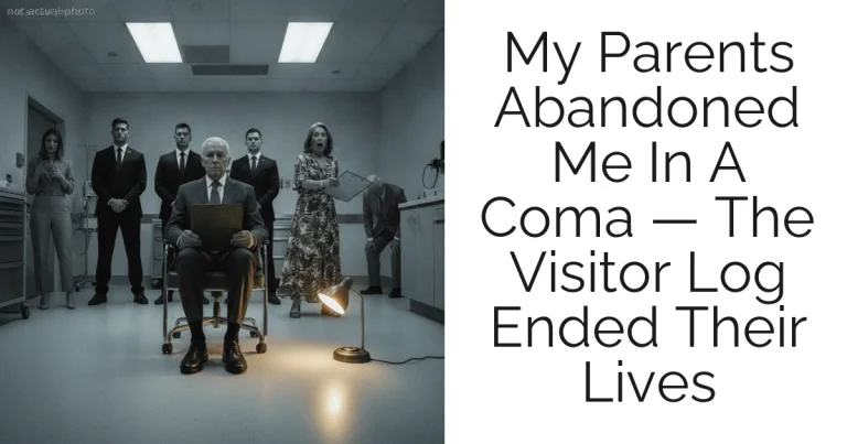 My Parents Abandoned Me In A Coma — The Visitor Log Ended Their Lives