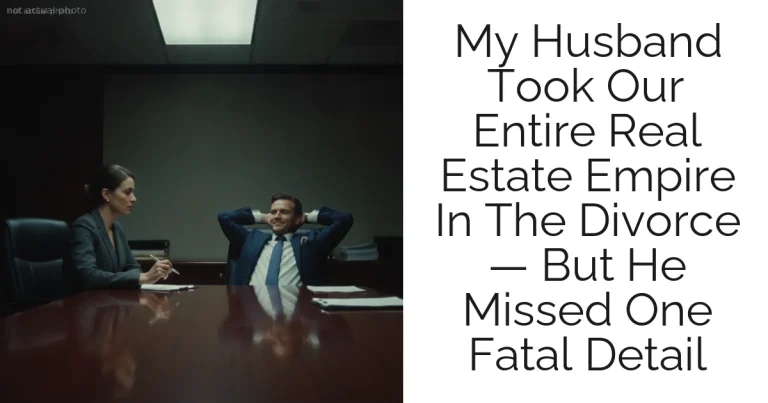 My Husband Took Our Entire Real Estate Empire In The Divorce — But He Missed One Fatal Detail