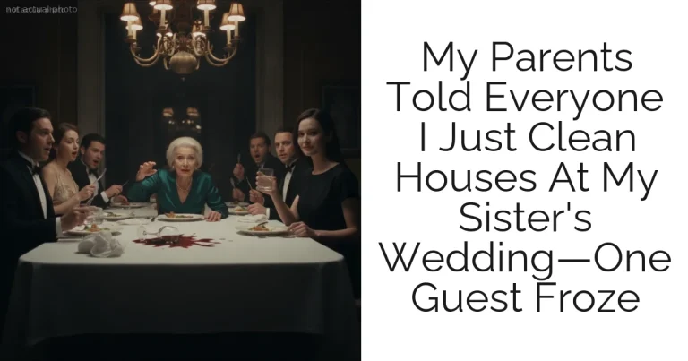 My Parents Told Everyone I Just Clean Houses At My Sister's Wedding—One Guest Froze