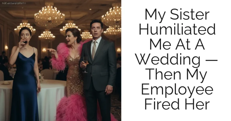 My Sister Humiliated Me At A Wedding — Then My Employee Fired Her