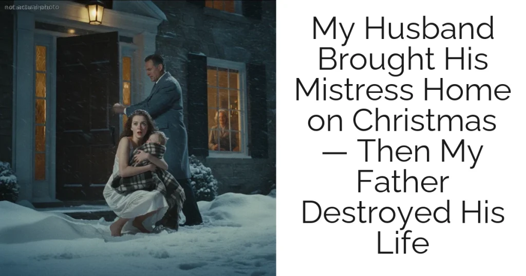 My Husband Brought His Mistress Home on Christmas — Then My Father Destroyed His Life