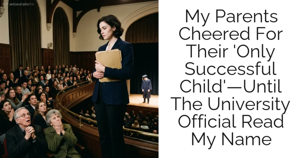 My Parents Cheered For Their 'Only Successful Child'—Until The University Official Read My Name
