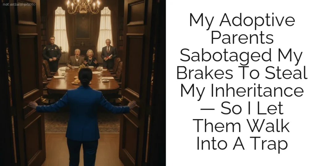 My Adoptive Parents Sabotaged My Brakes To Steal My Inheritance — So I Let Them Walk Into A Trap