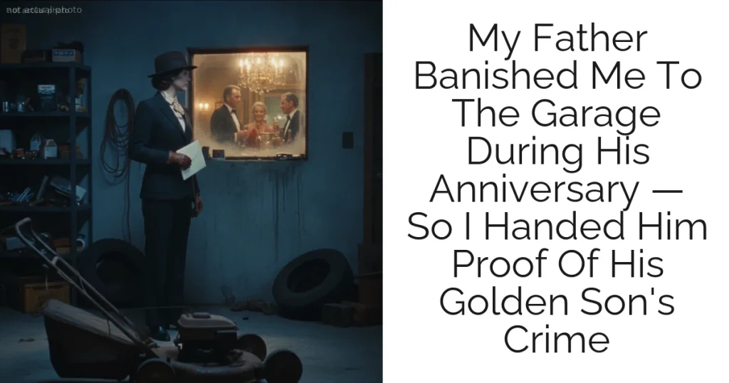 My Father Banished Me To The Garage During His Anniversary — So I Handed Him Proof Of His Golden Son's Crime