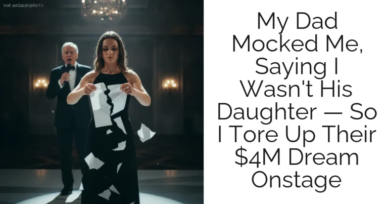 My Dad Mocked Me, Saying I Wasn't His Daughter — So I Tore Up Their $4M Dream Onstage