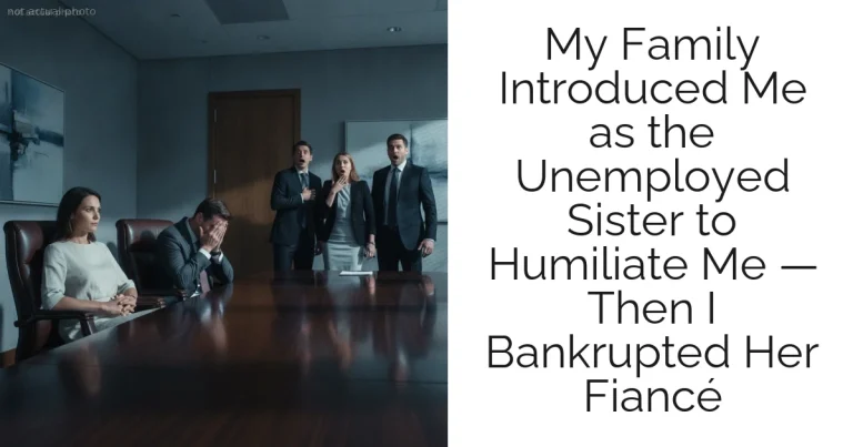 My Family Introduced Me as the Unemployed Sister to Humiliate Me — Then I Bankrupted Her Fiancé