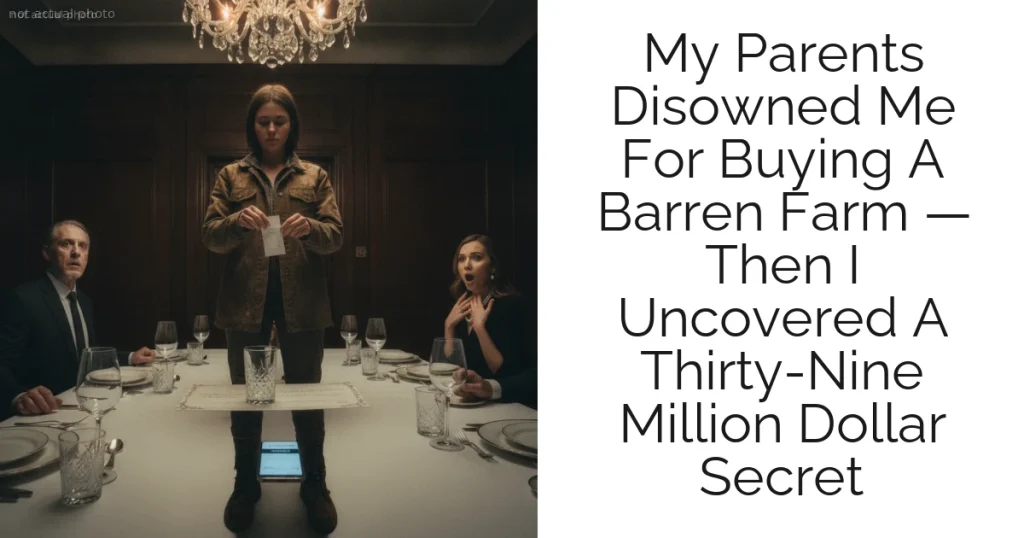 My Parents Disowned Me For Buying A Barren Farm — Then I Uncovered A Thirty-Nine Million Dollar Secret