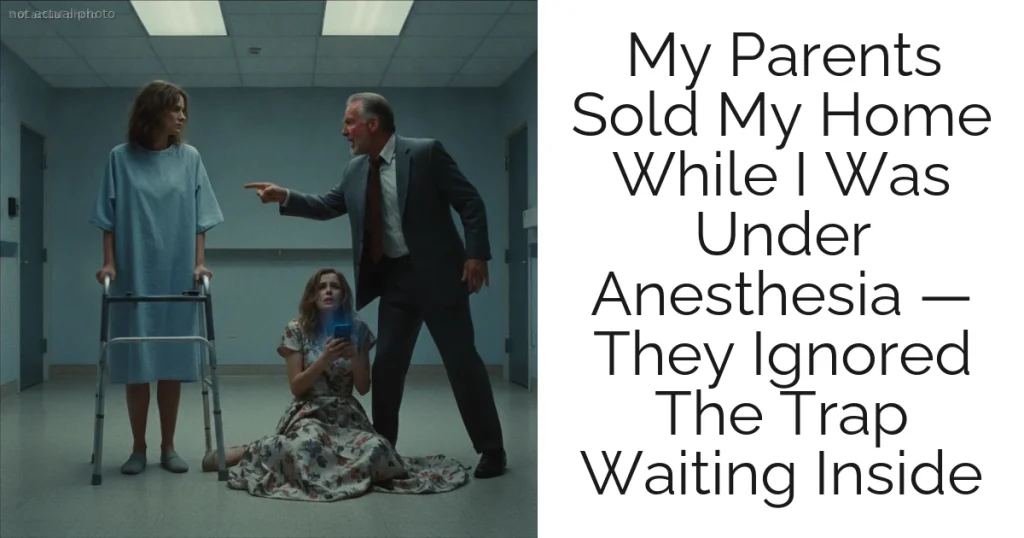 My Parents Sold My Home While I Was Under Anesthesia — They Ignored The Trap Waiting Inside