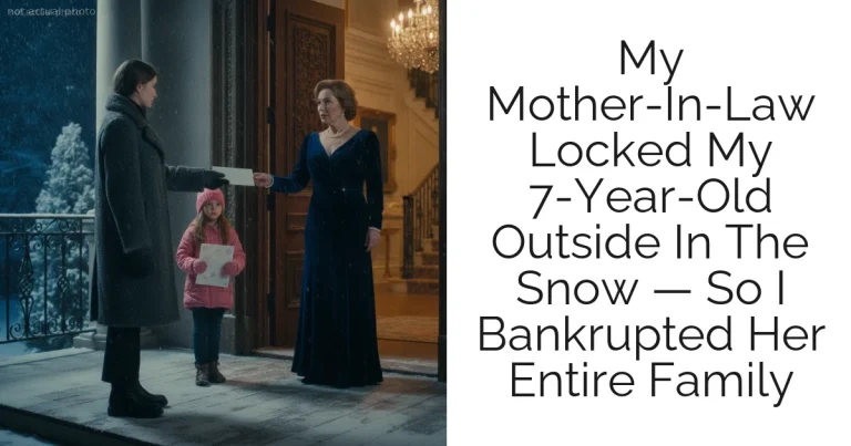 My Mother-In-Law Locked My 7-Year-Old Outside In The Snow — So I Bankrupted Her Entire Family