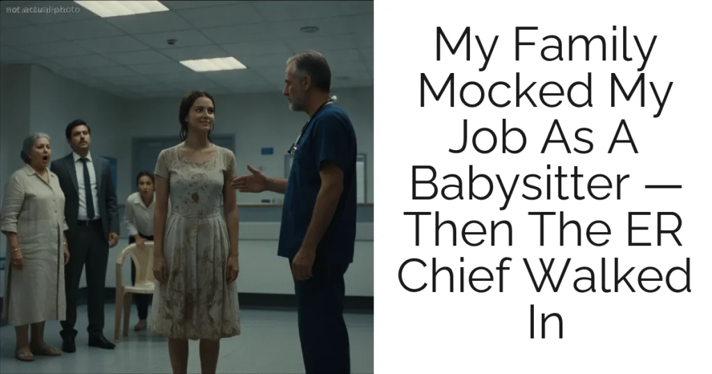 My Family Mocked My Job As A Babysitter — Then The ER Chief Walked In