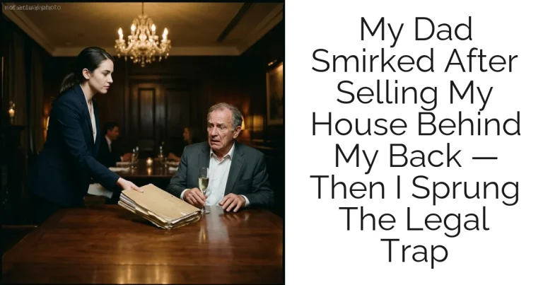 My Dad Smirked After Selling My House Behind My Back — Then I Sprung The Legal Trap