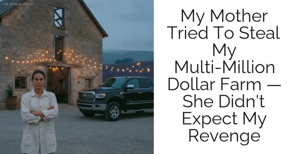 My Mother Tried To Steal My Multi-Million Dollar Farm — She Didn't Expect My Revenge